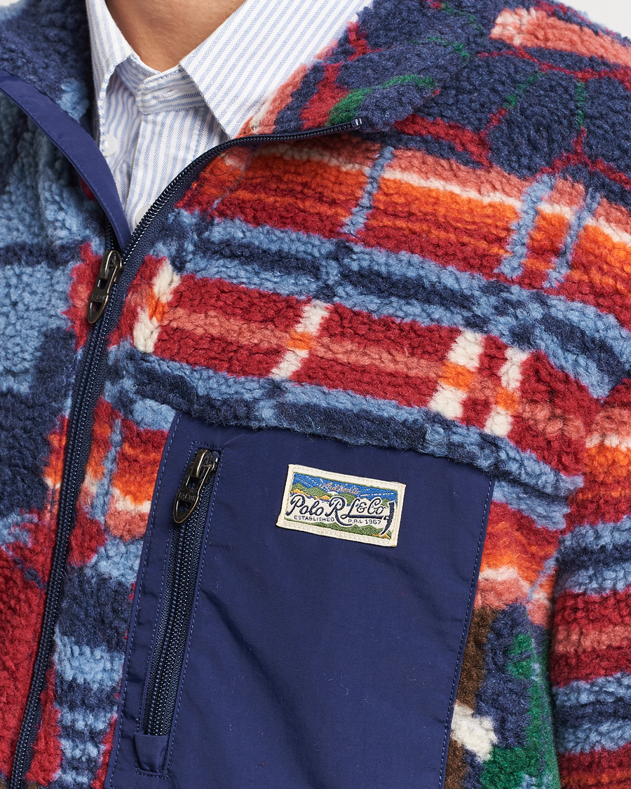 Herre | Trøjer | Polo Ralph Lauren | Pinelodge Pile Patchwork Full Zip Multi