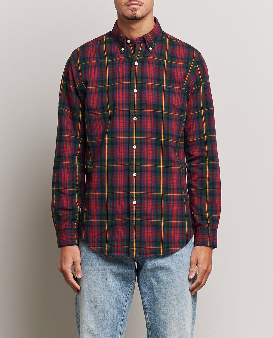 Herre |  | Polo Ralph Lauren | Custom Fit Checked Shirt Red/Green