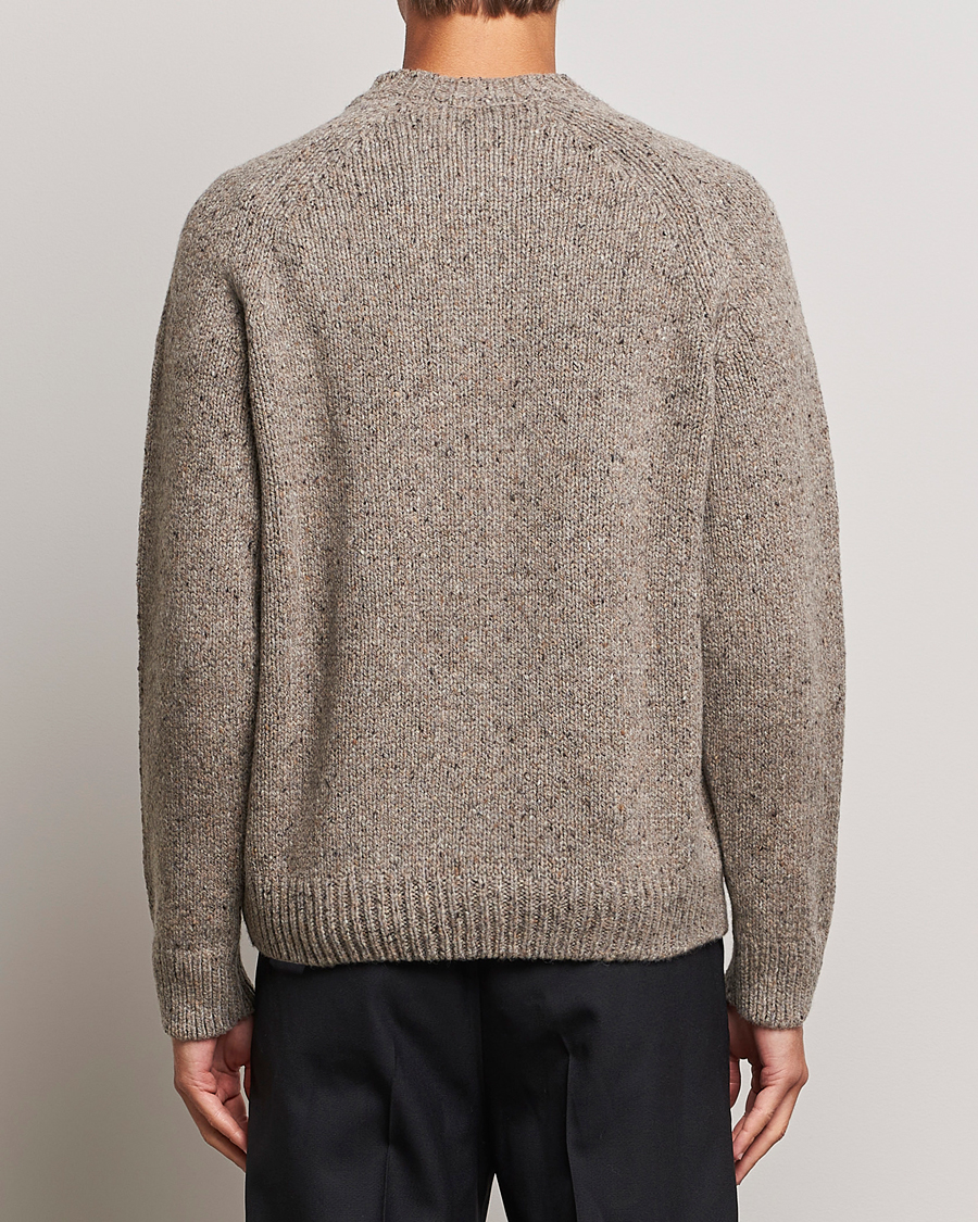 Herre | Trøjer | A.P.C. | Harris Wool Knitted Crew Neck Sweater Taupe