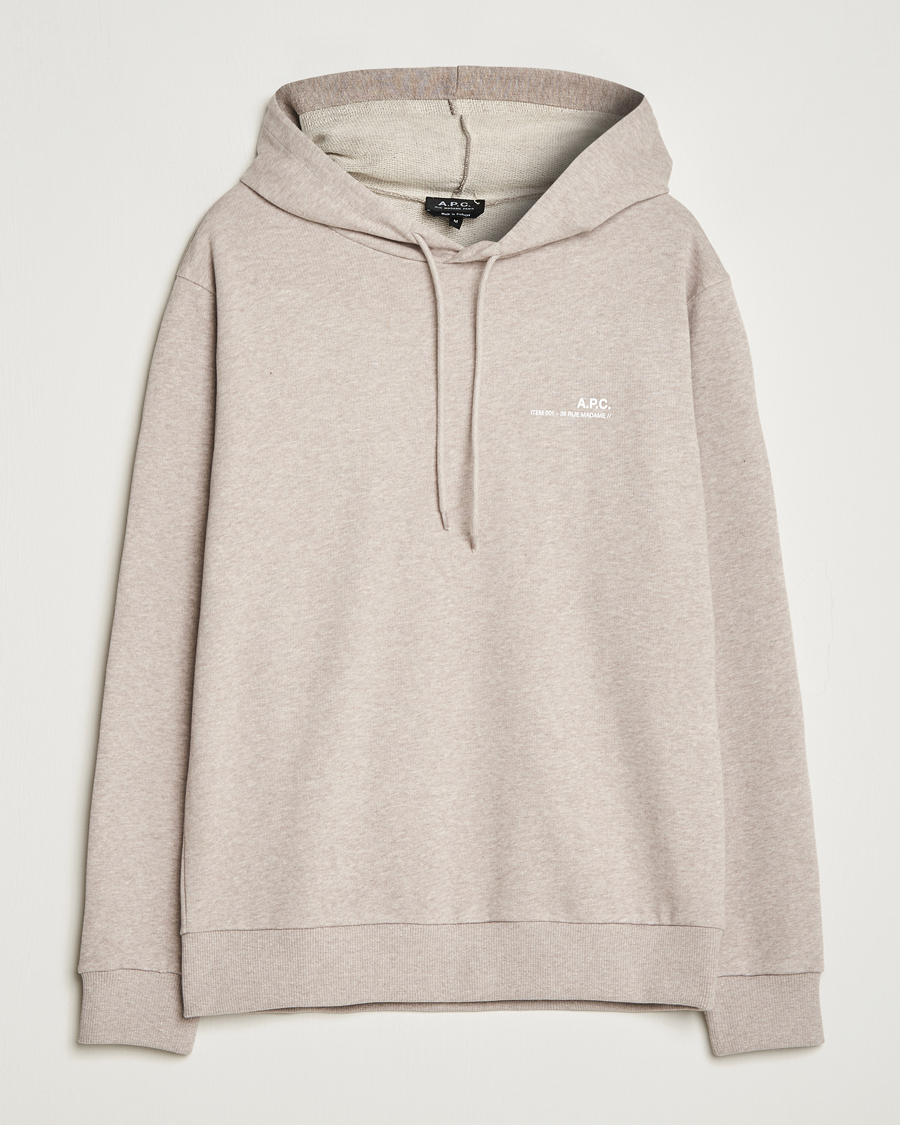 Herre | Trøjer | A.P.C. | Item Hoodie Beige Chine
