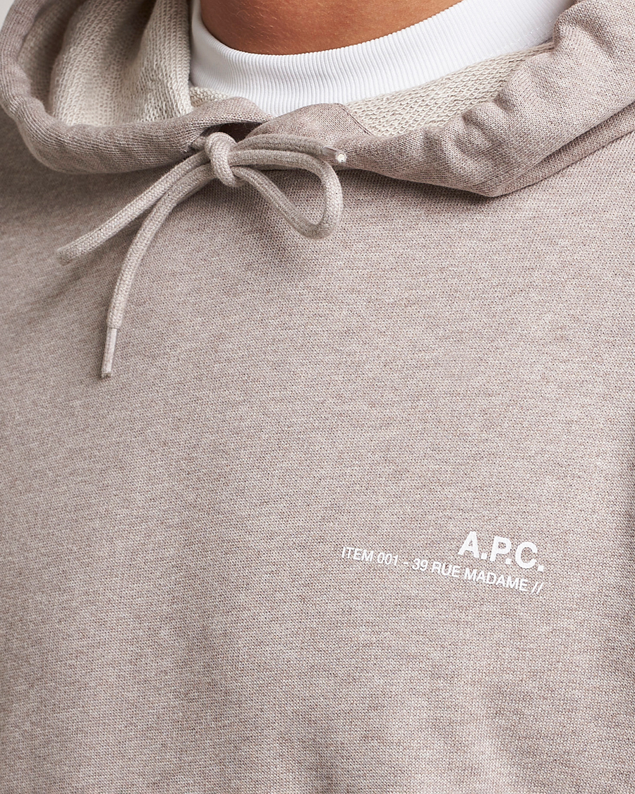 Herre | Trøjer | A.P.C. | Item Hoodie Beige Chine