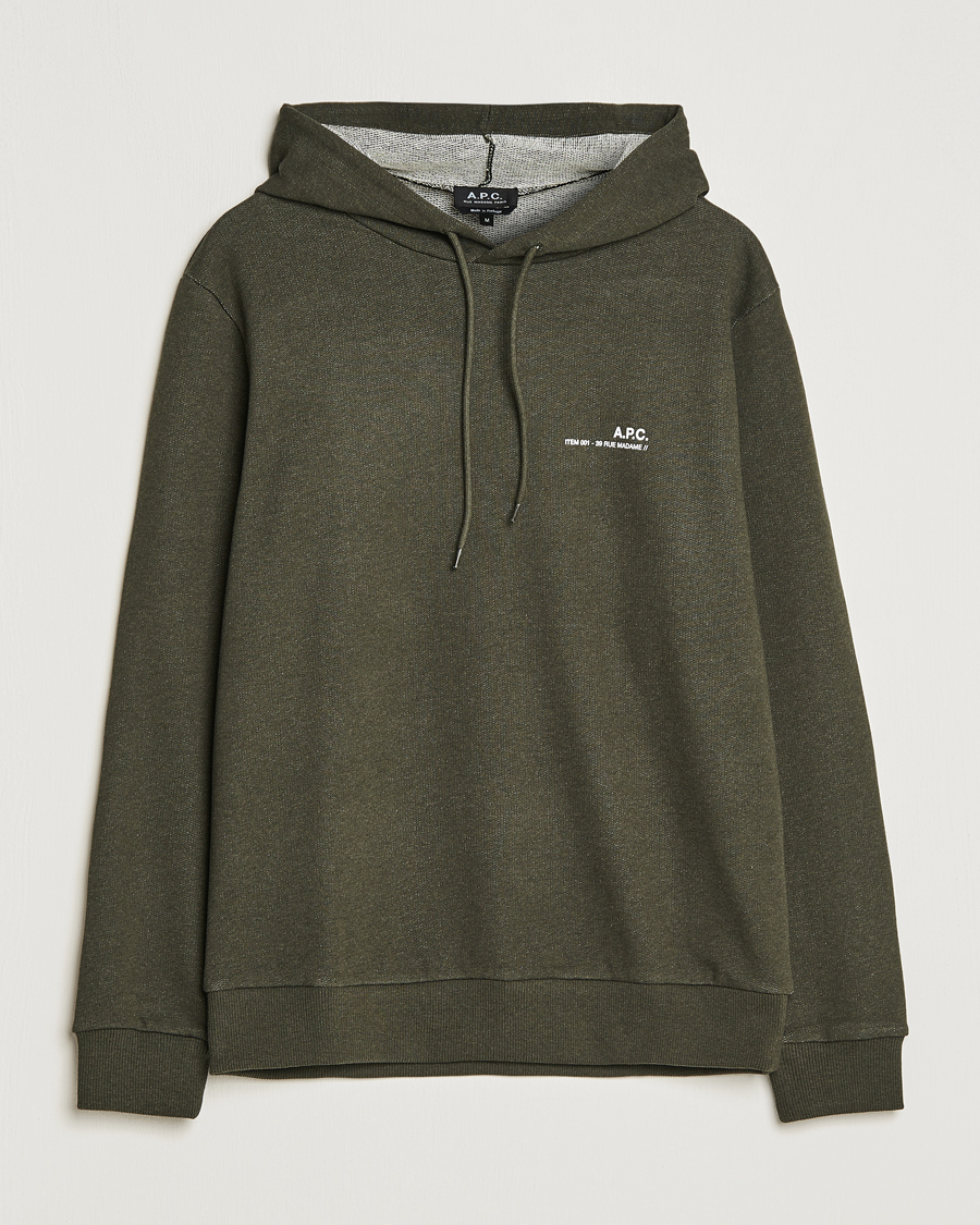 Herre | Trøjer | A.P.C. | Item Hoodie Kaki Chine