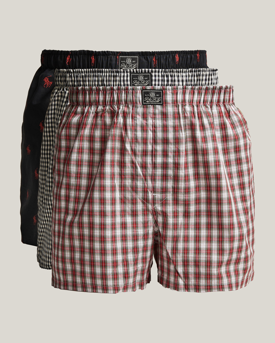Herre | Undertøj | Polo Ralph Lauren | 3-Pack Woven Boxer Multi