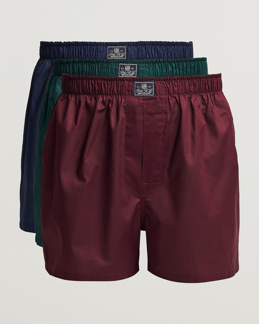 Herre | Undertøj | Polo Ralph Lauren | 3-Pack Woven Boxer Red/Navy/Green