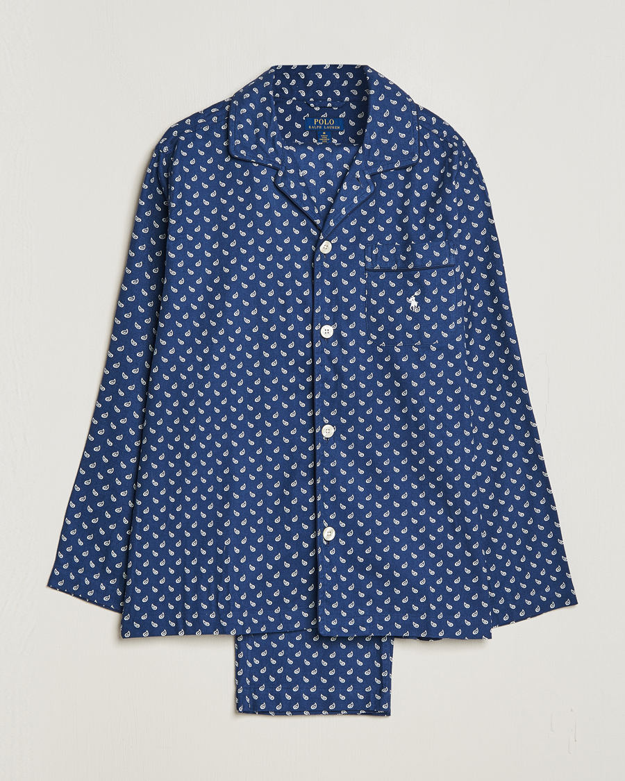 Herre |  | Polo Ralph Lauren | Flannel Paisley Pyjama Set Navy
