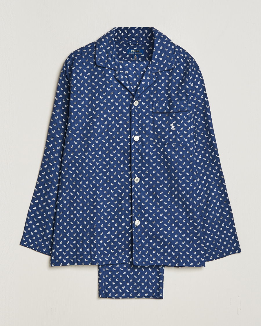 Herre | Pyjamas & Morgenkåber | Polo Ralph Lauren | Flannel Paisley Pyjama Set Navy