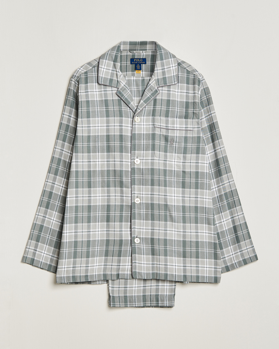Herre | Pyjamas & Morgenkåber | Polo Ralph Lauren | Flannel Checked Pyjama Set Grey