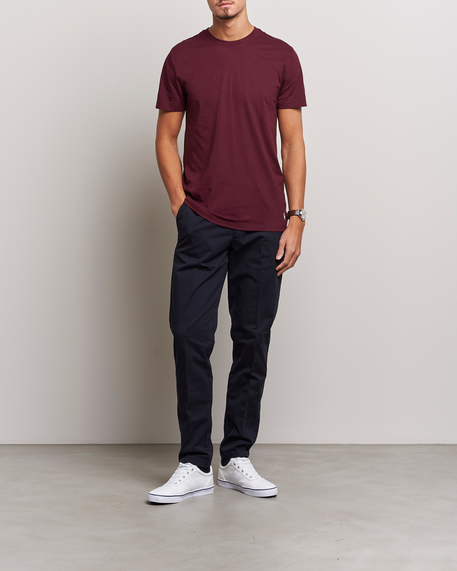 Herre | T-Shirts | Polo Ralph Lauren | 3-Pack Crew Neck T-Shirt Wine/Green/Purple