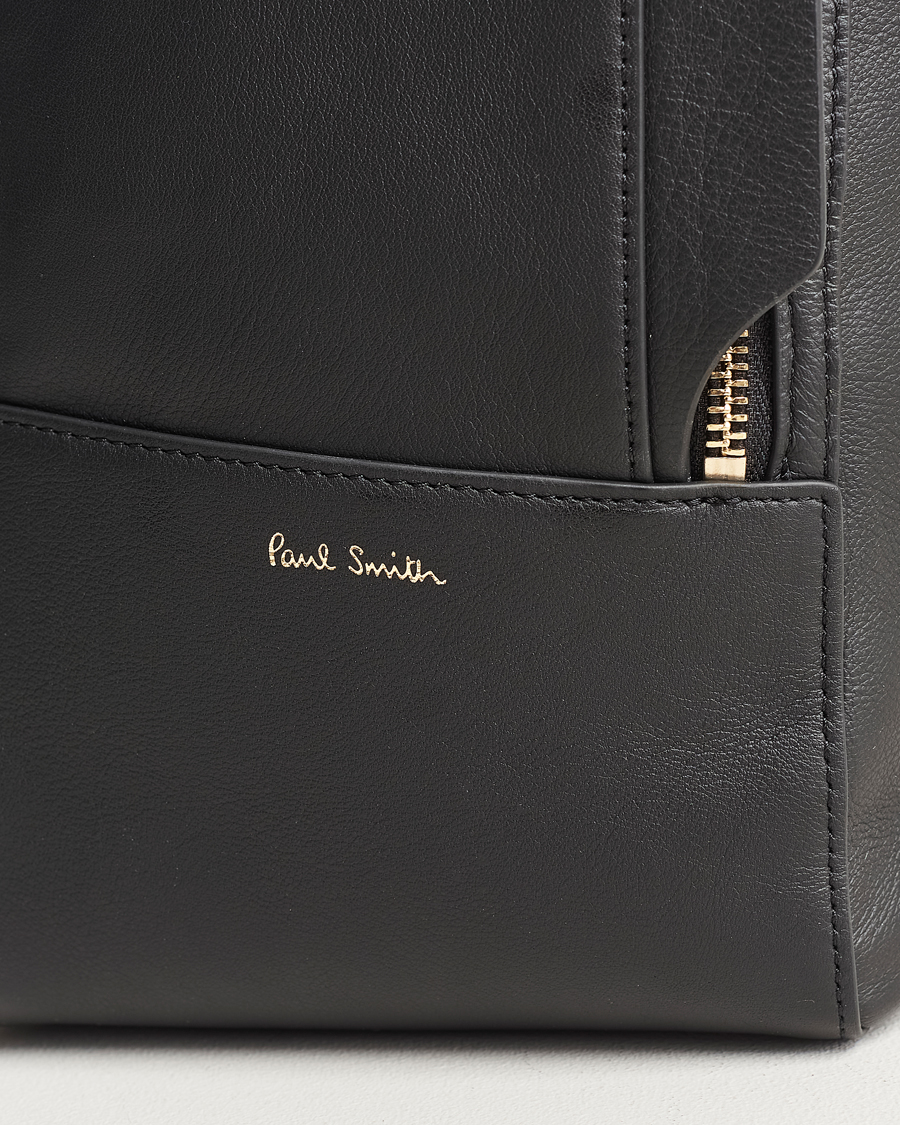 Herre | Paul Smith Leather Stripe Backpack Black | Paul Smith | Leather Stripe Backpack Black