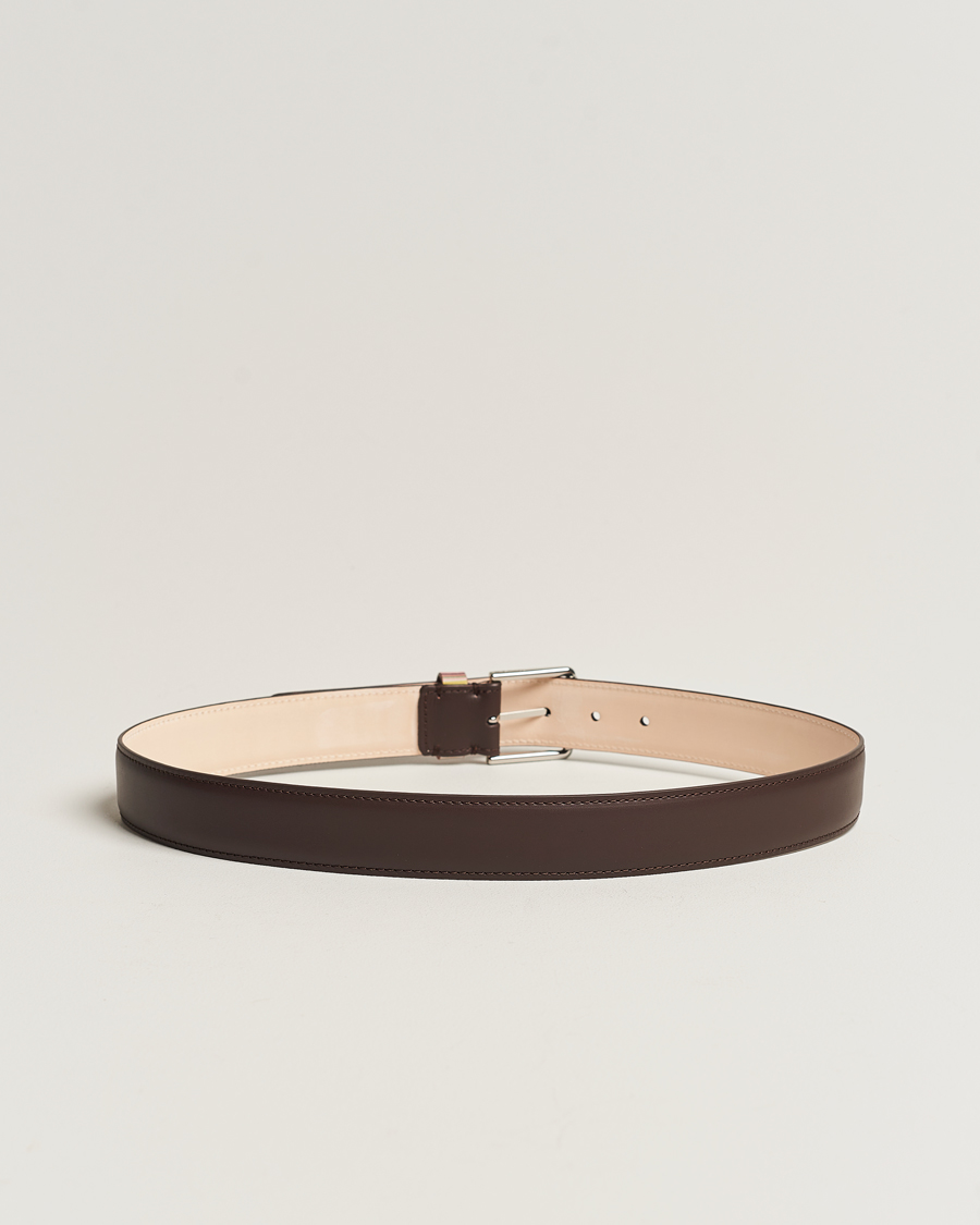 Herre | Udsalg tilbehør | Paul Smith | Leather Stripe Belt Dark Brown