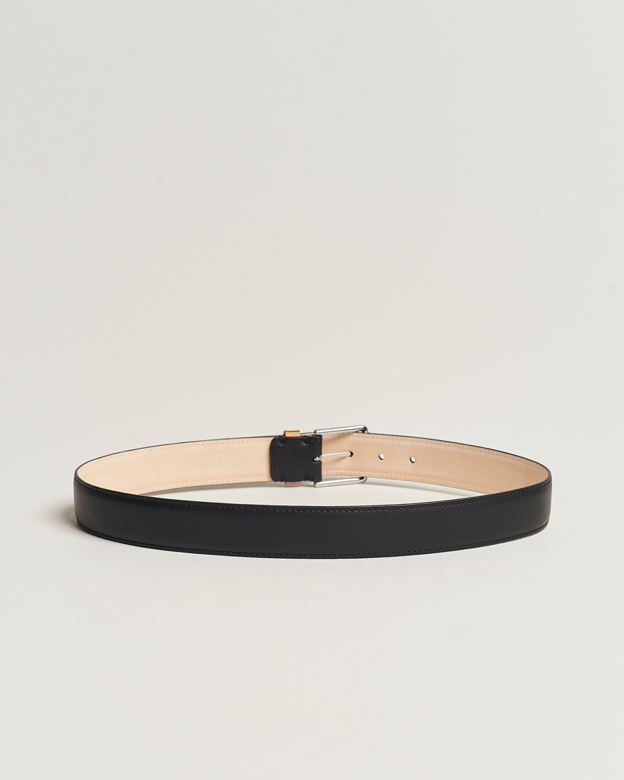 Herre | Glatte bælter | Paul Smith | Leather Stripe Belt Black