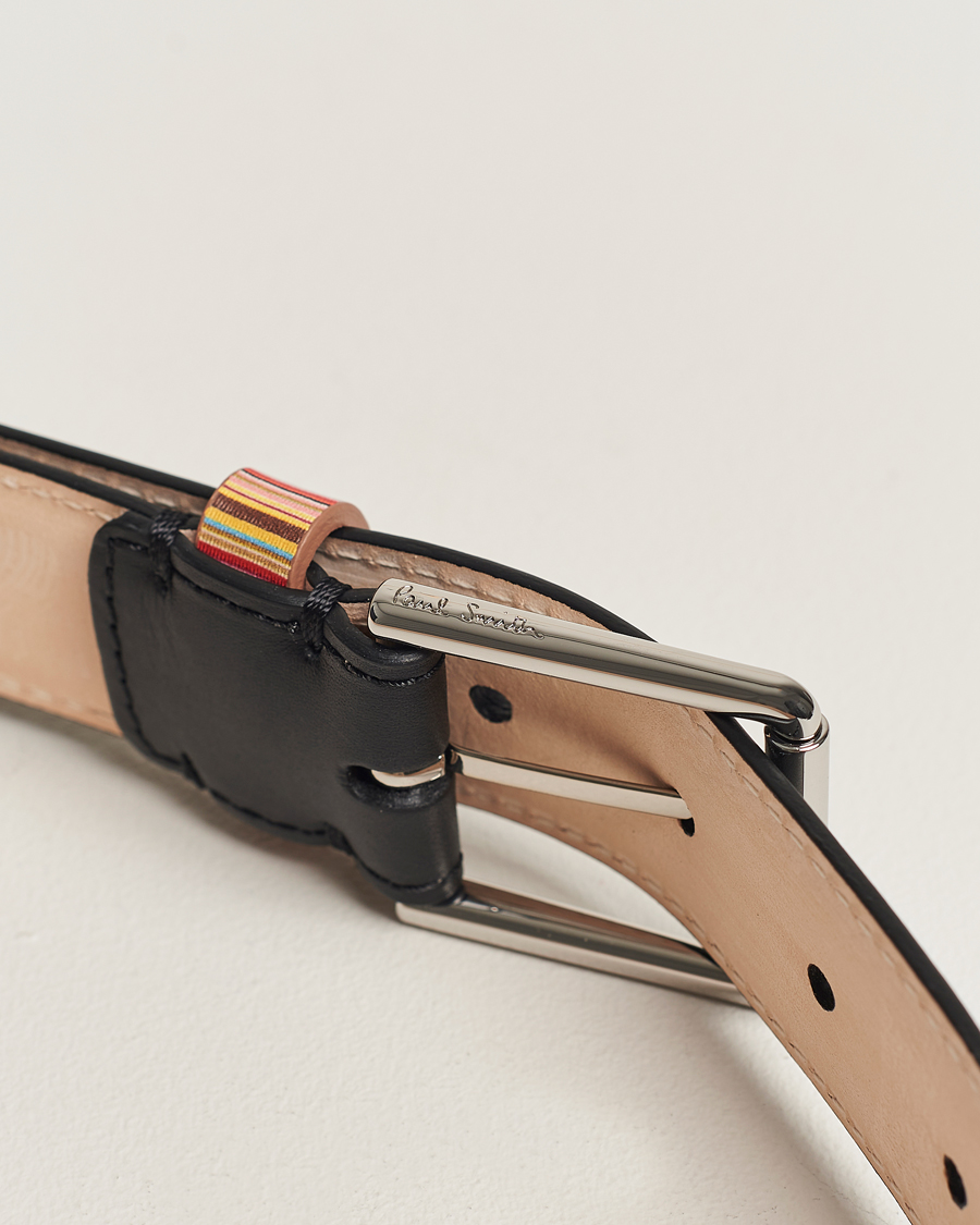 Herre | Paul Smith Leather Stripe Belt Black | Paul Smith | Leather Stripe Belt Black