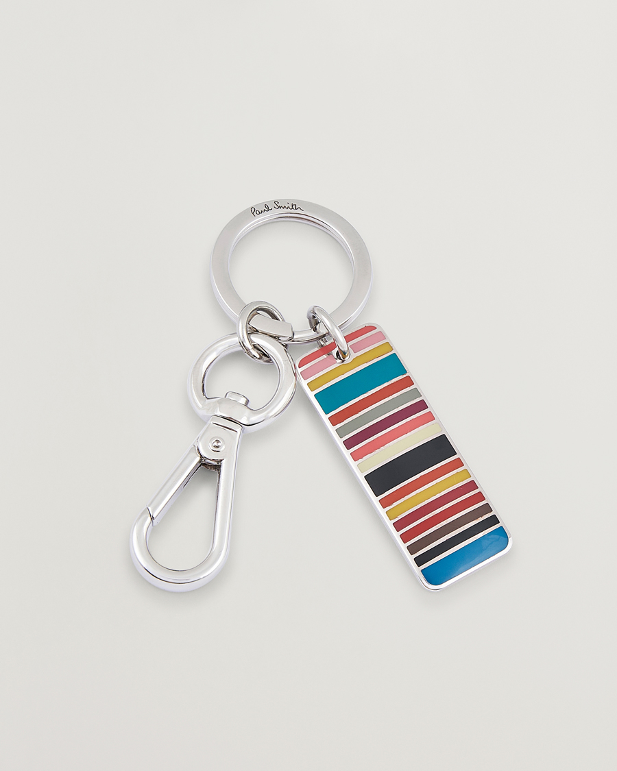 Herre | Nøgleringe | Paul Smith | Signature Stripe Keyring Silver