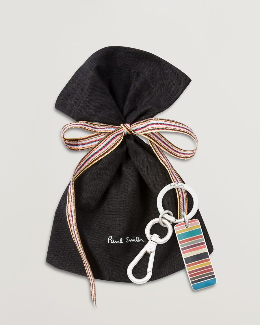 Herre | Nøgleringe | Paul Smith | Signature Stripe Keyring Silver