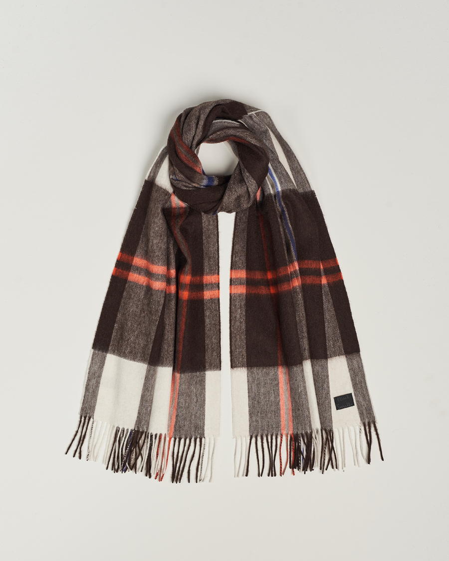 Herre | Paul Smith Lambswool Checked Scarf Brown Multi | Paul Smith | Lambswool Checked Scarf Brown Multi