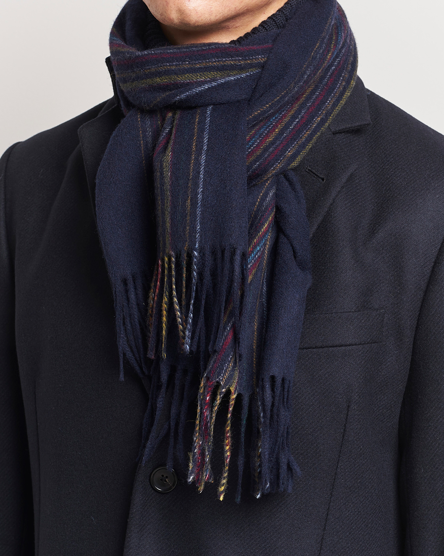 Herre |  | Paul Smith | Lambswool/Cashmere Signature Scarf Navy