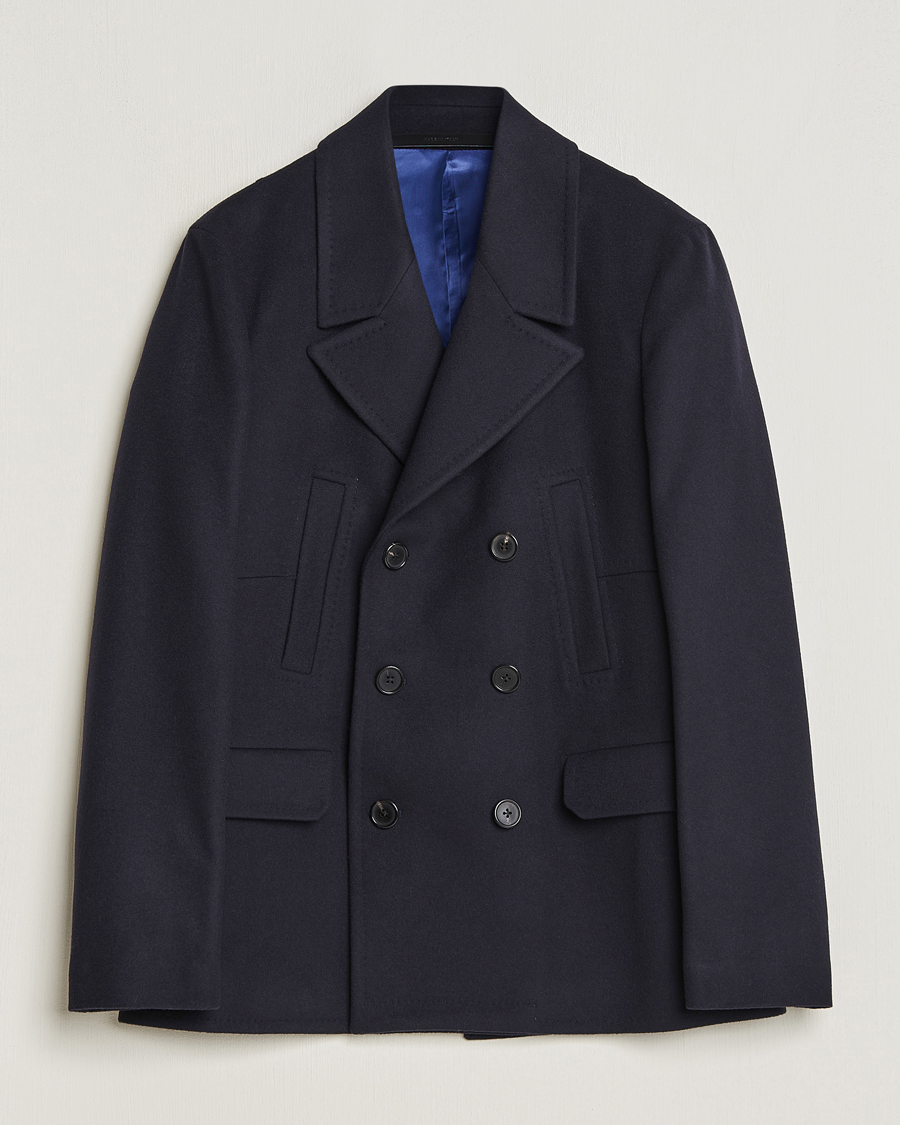 Herre | Jakker | Paul Smith | Wool/Cashmere Peacoat Navy