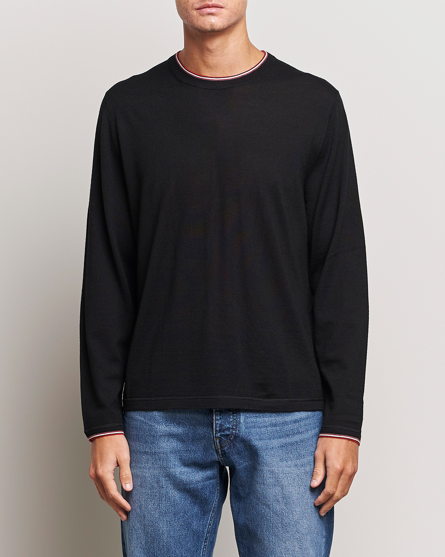 Herre | Trøjer | Paul Smith | Merino Wool Knitted Crew Neck Sweater Black