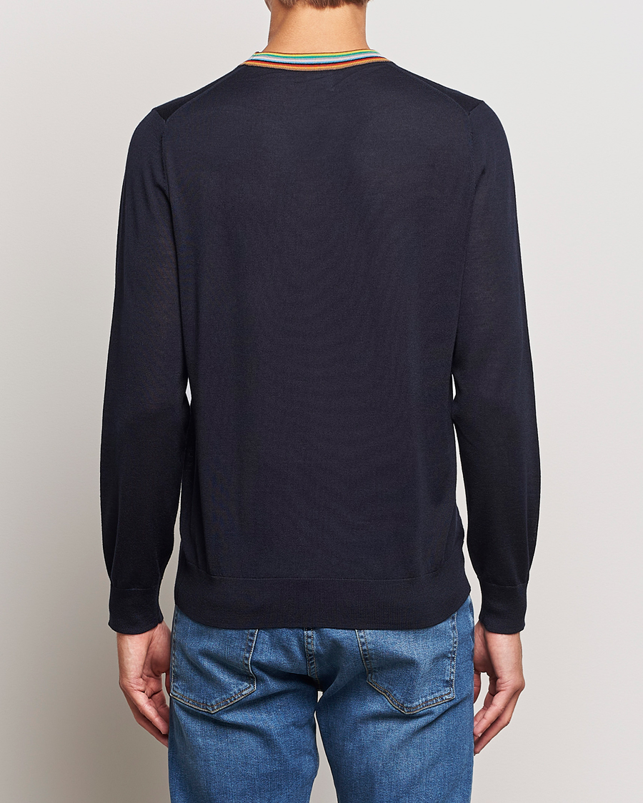 Herre | Trøjer | Paul Smith | Wool/Silk Knitted Crew Neck Navy