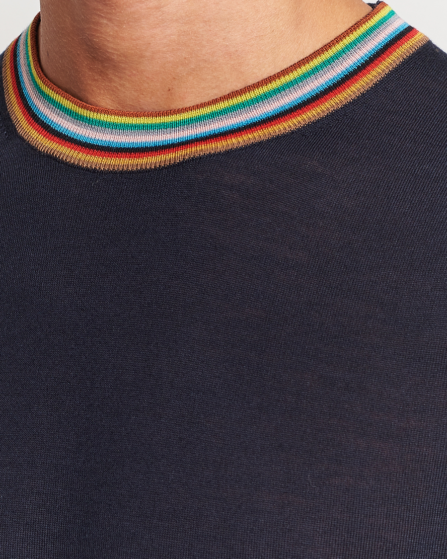 Herre | Trøjer | Paul Smith | Wool/Silk Knitted Crew Neck Navy