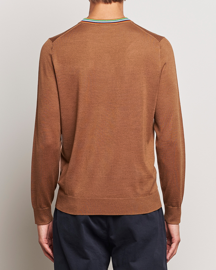 Herre | Trøjer | Paul Smith | Wool/Silk Knitted Crew Neck Brown