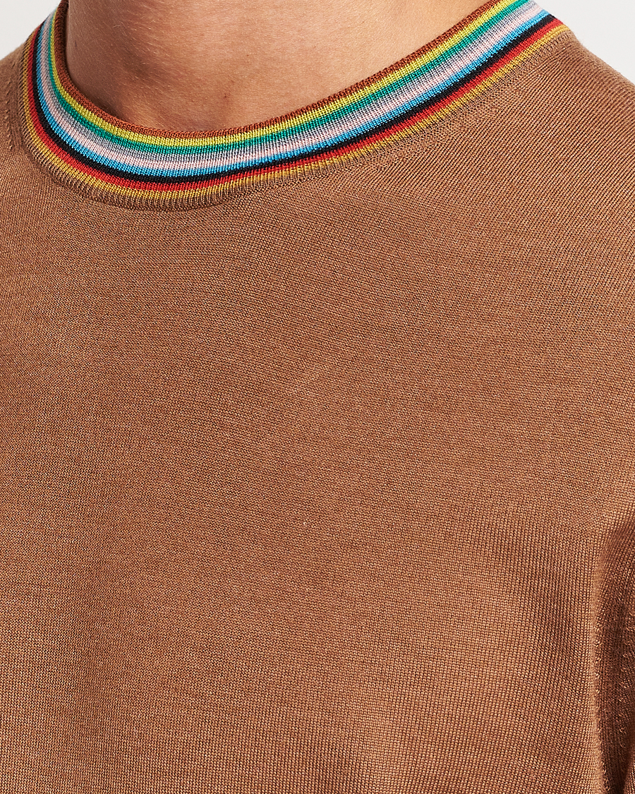 Herre | Trøjer | Paul Smith | Wool/Silk Knitted Crew Neck Brown