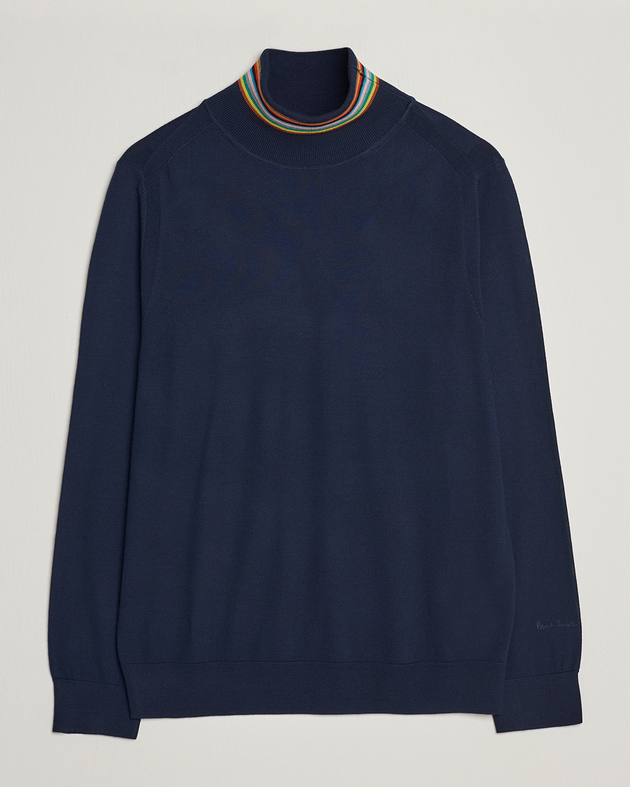 Herre | Trøjer | Paul Smith | Merino Wool Knitted Polo Navy