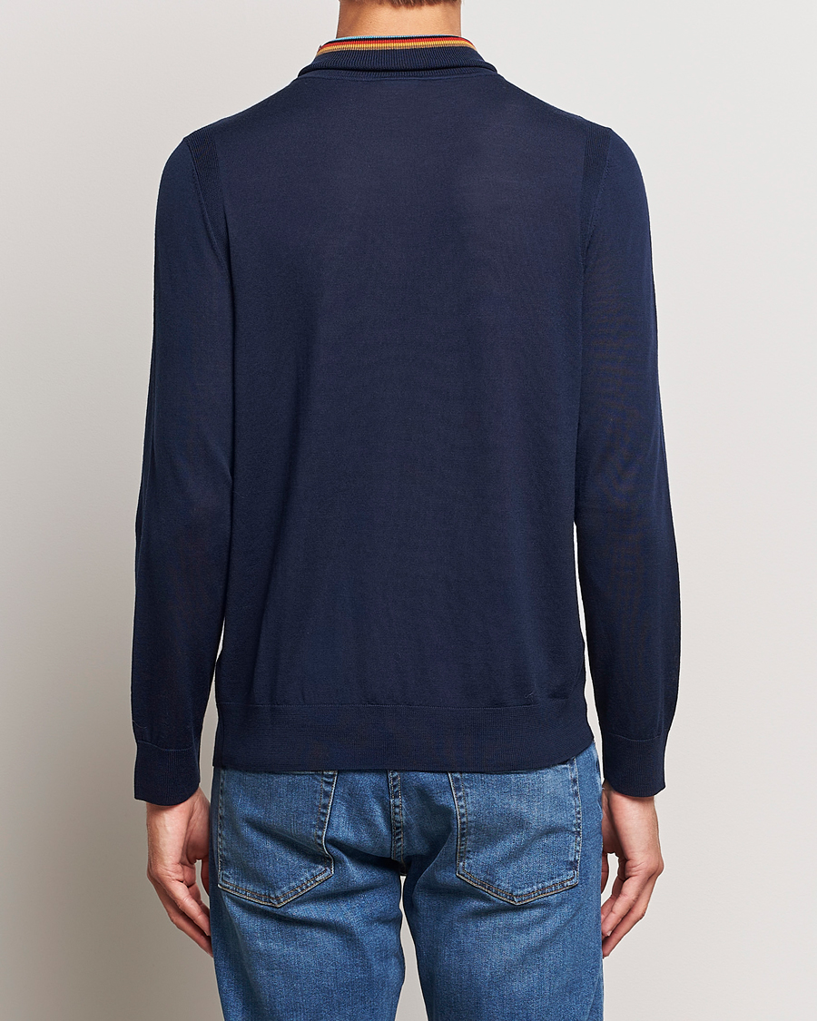 Herre | Trøjer | Paul Smith | Merino Wool Knitted Polo Navy