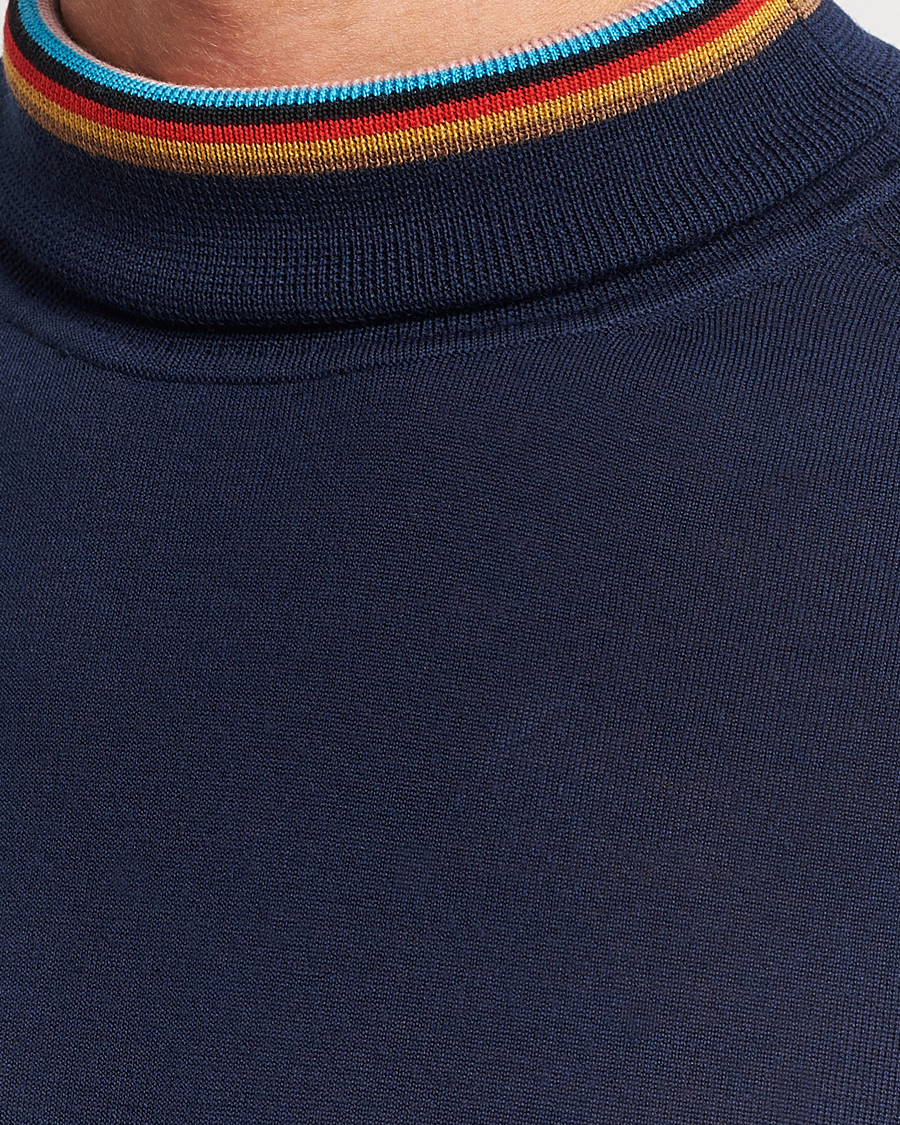 Herre | Trøjer | Paul Smith | Merino Wool Knitted Polo Navy