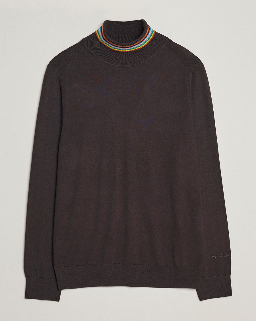 Herre | Trøjer | Paul Smith | Merino Wool Knitted Polo Brown
