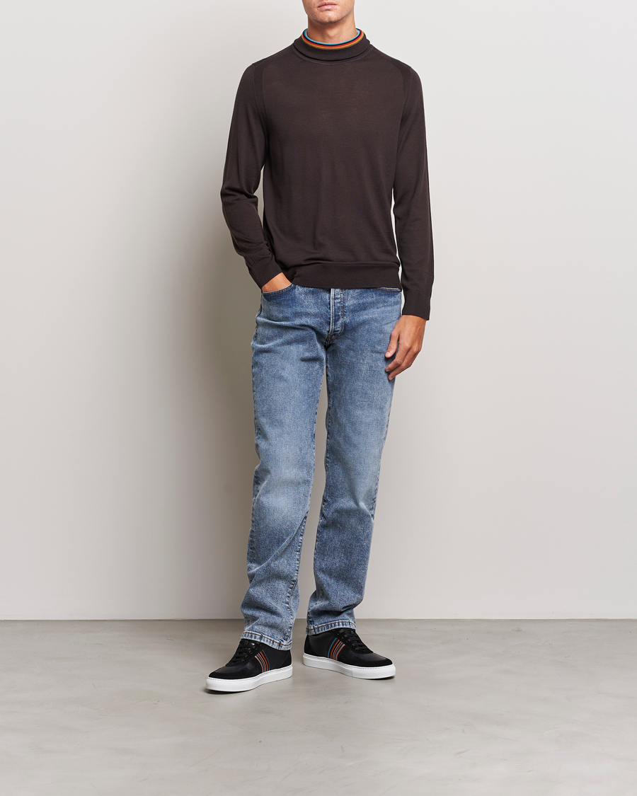 Herre | Trøjer | Paul Smith | Merino Wool Knitted Polo Brown