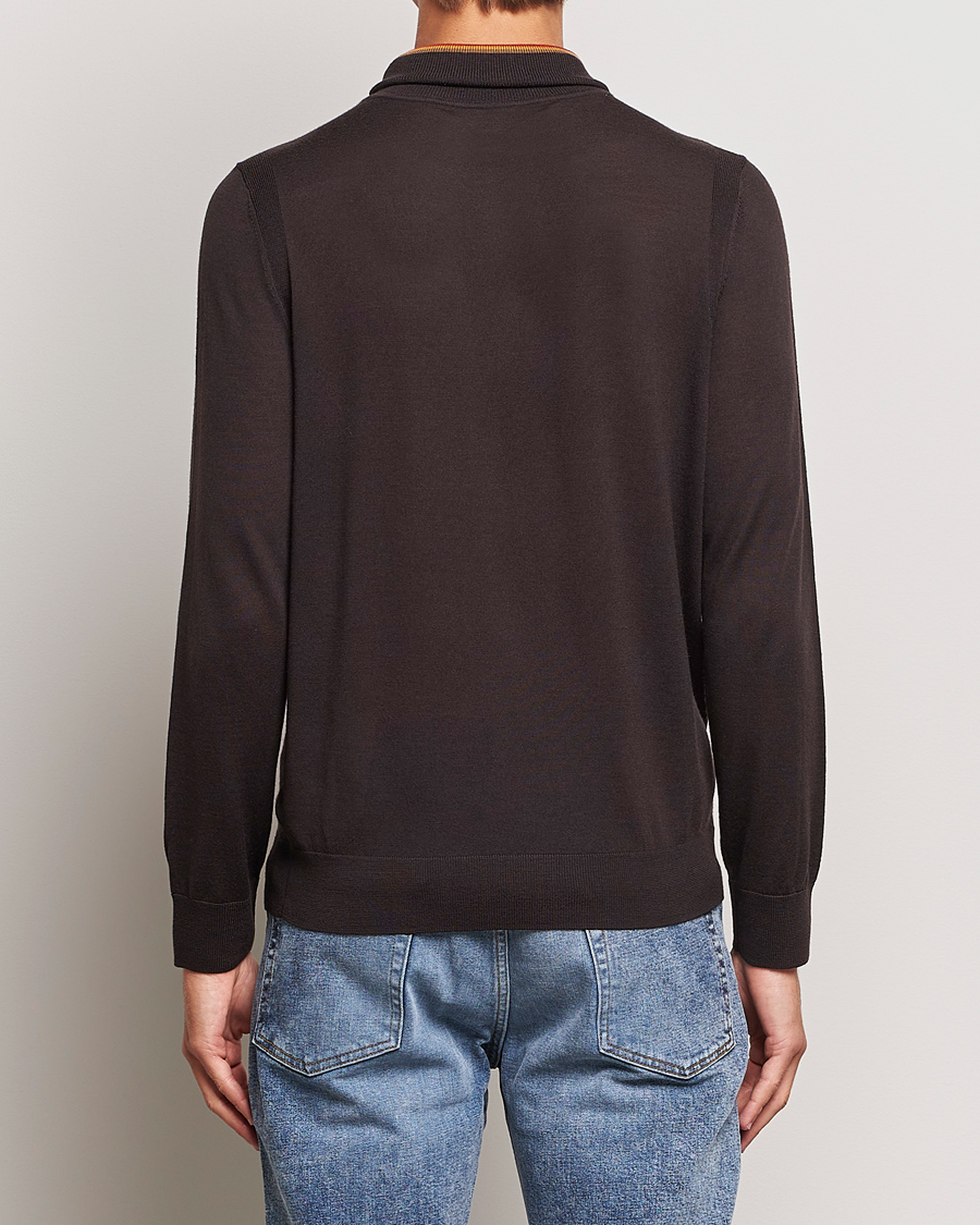Herre | Trøjer | Paul Smith | Merino Wool Knitted Polo Brown