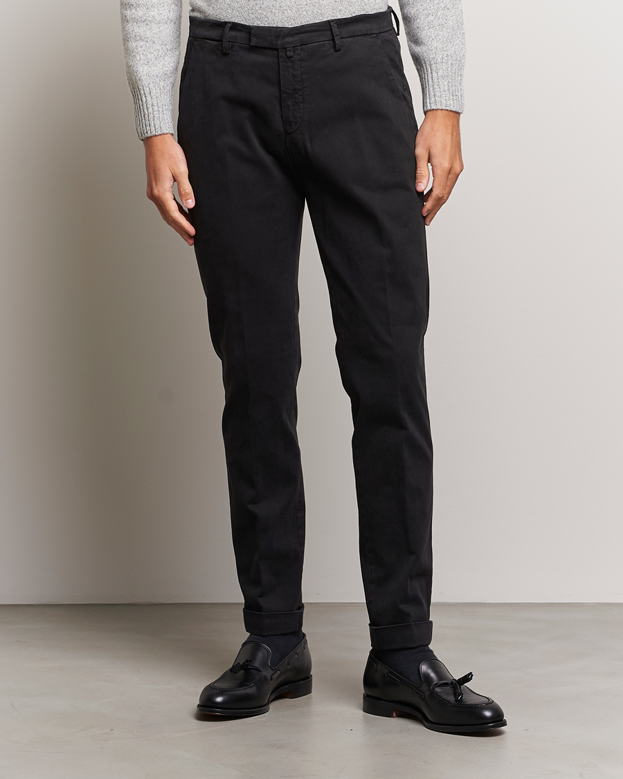 Herre | Chinos | Briglia 1949 | Slim Fit Cotton Stretch Chino Black
