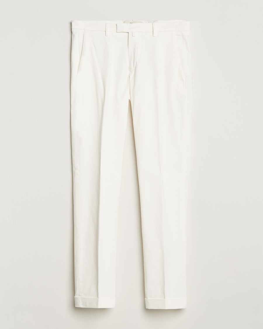Herre | Bukser | Briglia 1949 | Slim Fit Cotton Stretch Chino Off White