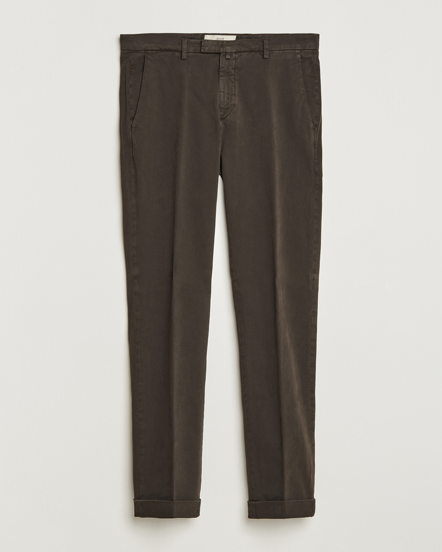 Herre | Bukser | Briglia 1949 | Slim Fit Cotton Stretch Chino Dark Brown