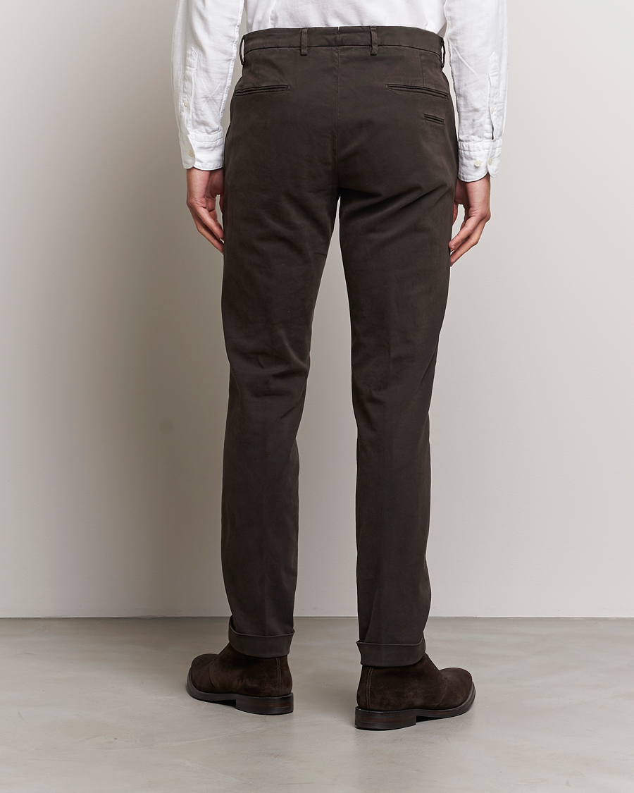 Herre | Bukser | Briglia 1949 | Slim Fit Cotton Stretch Chino Dark Brown