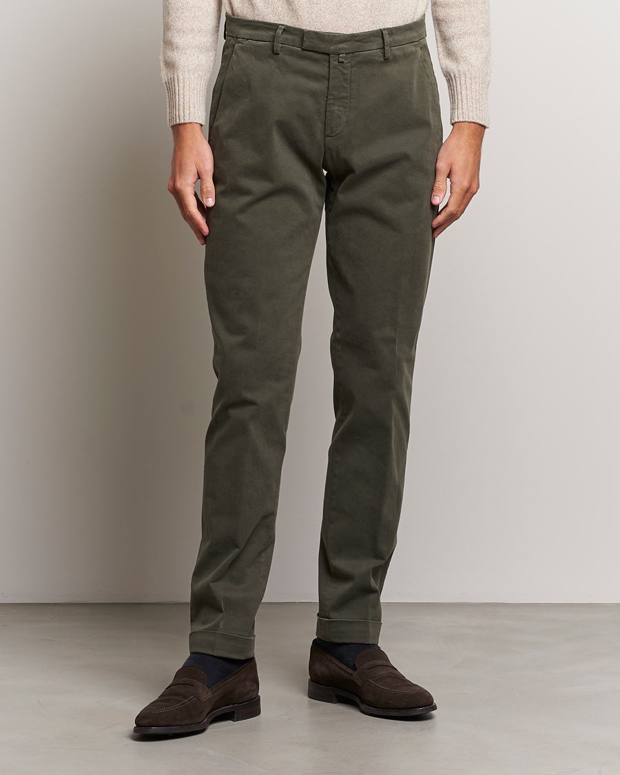 Herre | Chinos | Briglia 1949 | Slim Fit Cotton Stretch Chino Military