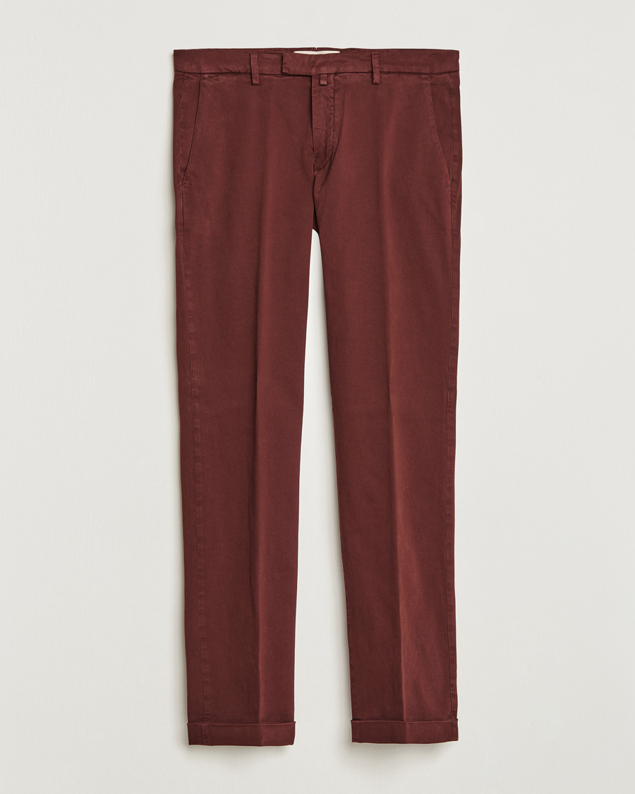 Herre | Bukser | Briglia 1949 | Slim Fit Cotton Stretch Chino Wine