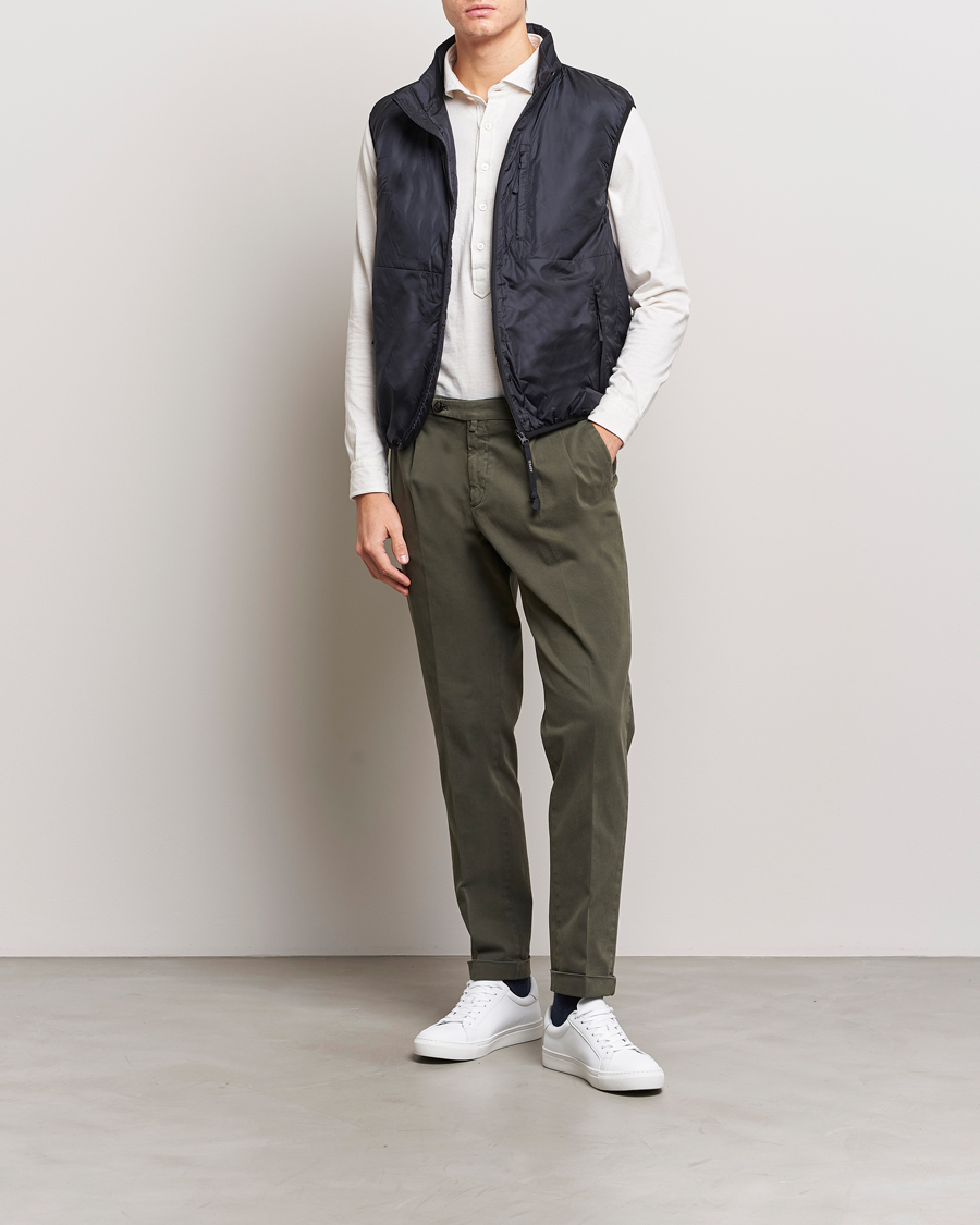 Herre | Bukser | Briglia 1949 | Easy Fit Pleated Cotton Stretch Chino Military
