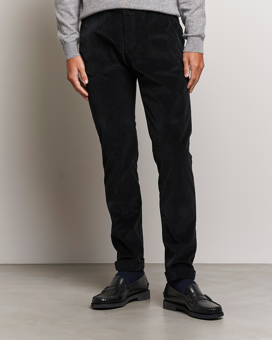 Herre | Fløjlsbukser | Briglia 1949 | Slim Fit Corduroy Trousers Black