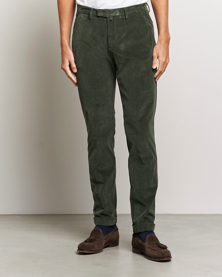 Herre | Fløjlsbukser | Briglia 1949 | Slim Fit Corduroy Trousers Dark Green