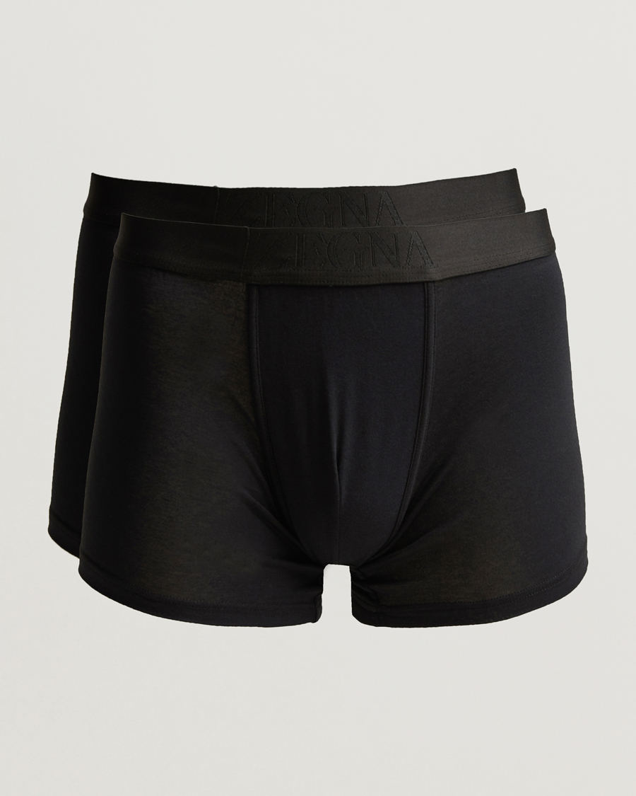 Herre | Undertøj | Zegna | 2-Pack Stretch Cotton Boxers Black