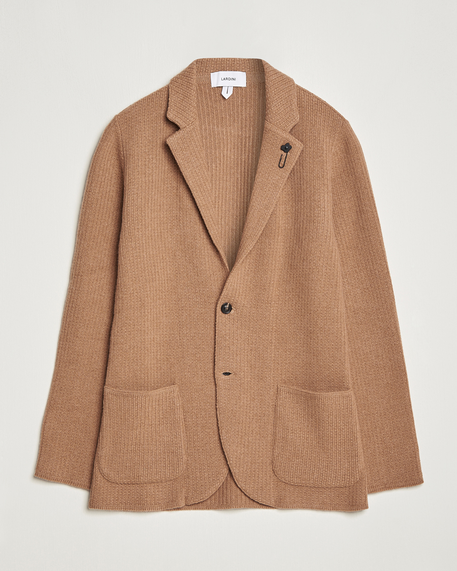 Herre | Blazere & jakker | Lardini | Knitted Cashmere Blazer Beige