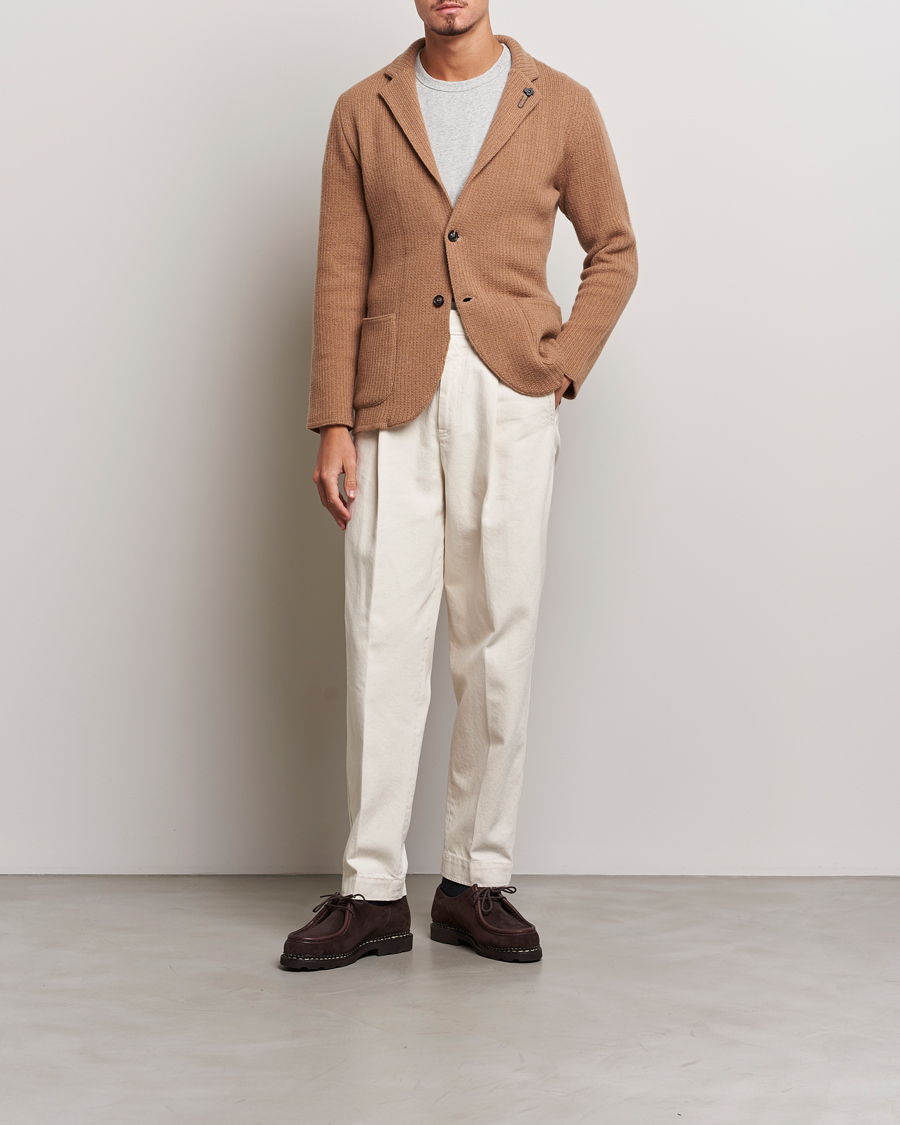 Herre | Blazere & jakker | Lardini | Knitted Cashmere Blazer Beige