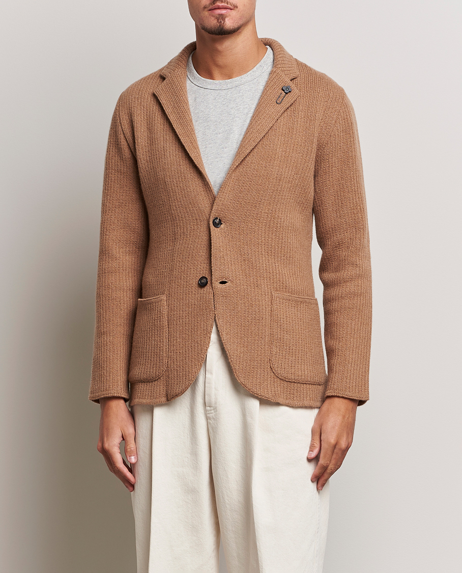 Herre | Blazere & jakker | Lardini | Knitted Cashmere Blazer Beige