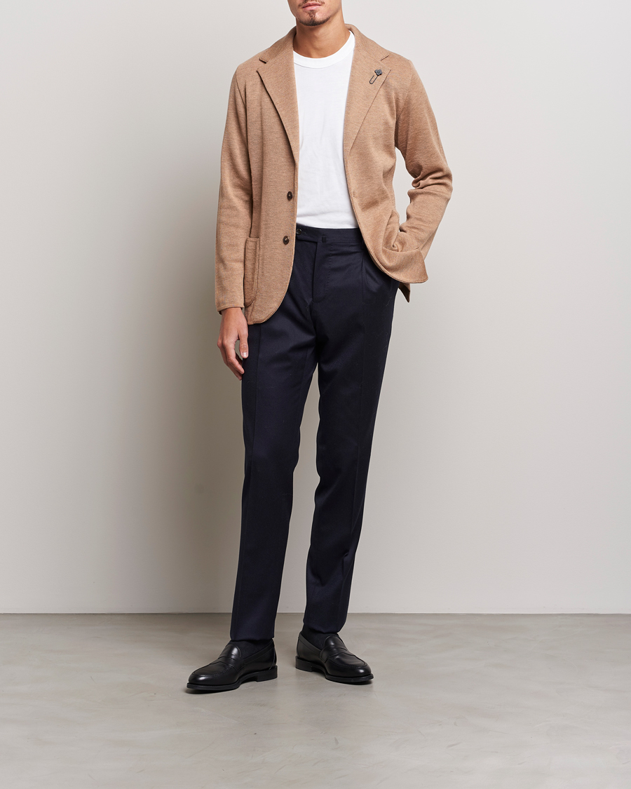 Herre | Blazere & jakker | Lardini | Knitted Wool Blazer Beige