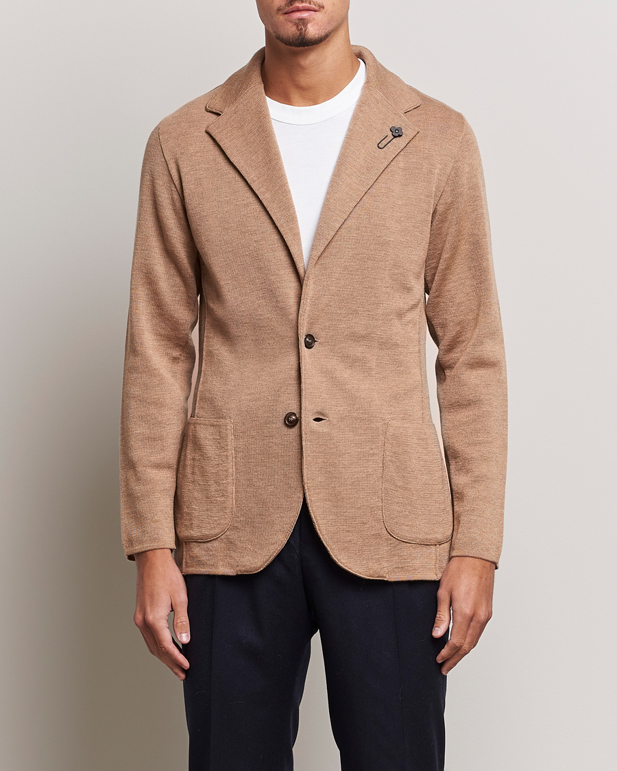 Herre | Blazere & jakker | Lardini | Knitted Wool Blazer Beige