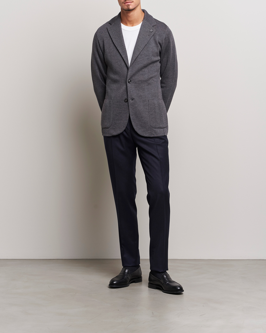 Herre | Blazere & jakker | Lardini | Knitted Wool Blazer Grey