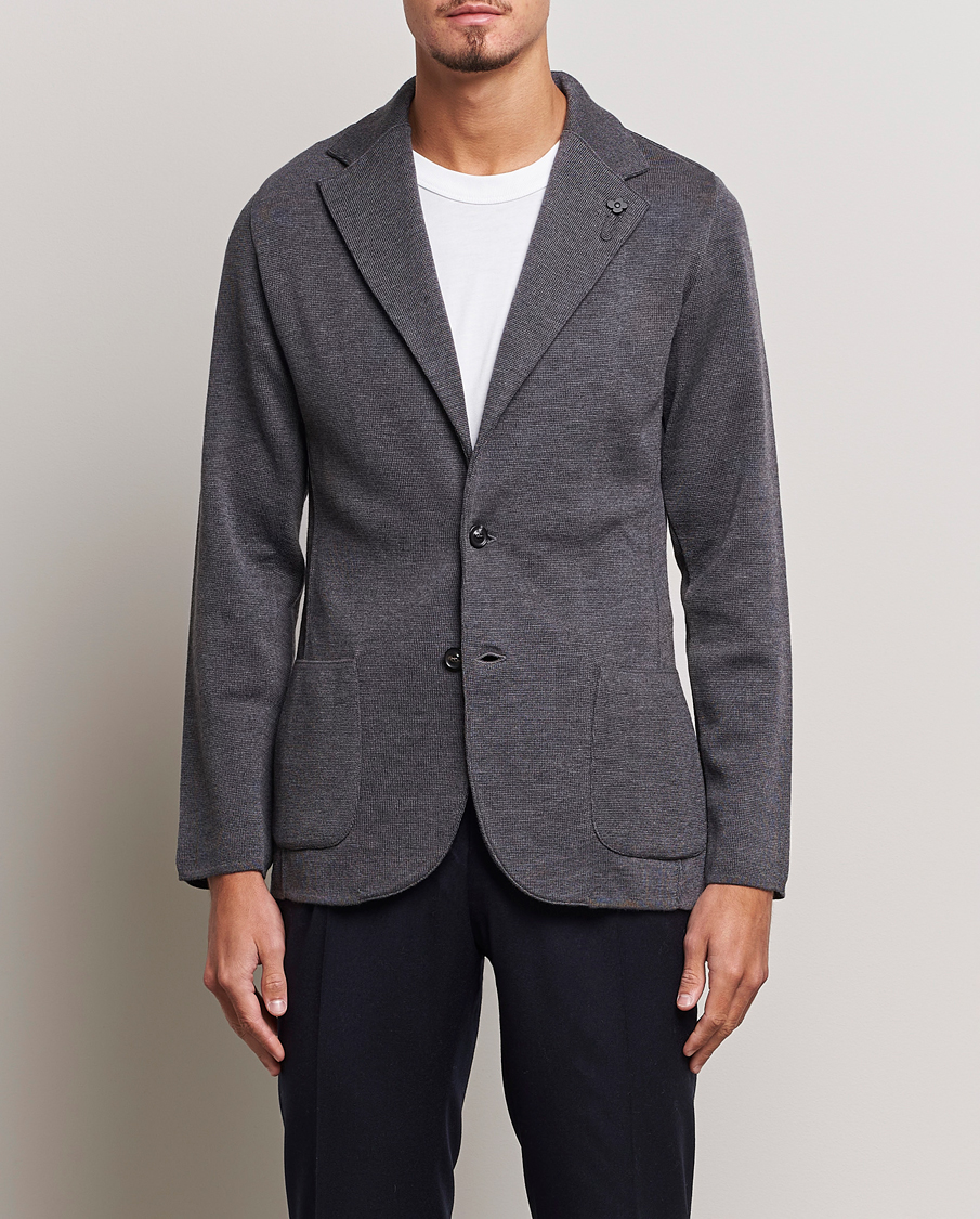 Herre | Blazere & jakker | Lardini | Knitted Wool Blazer Grey