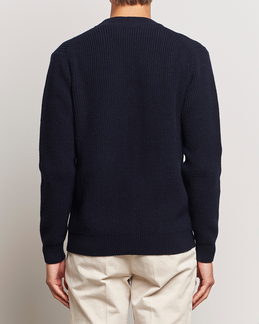 Herre | Trøjer | Lardini | Wool/Cashmere Knitted Cardigan Navy